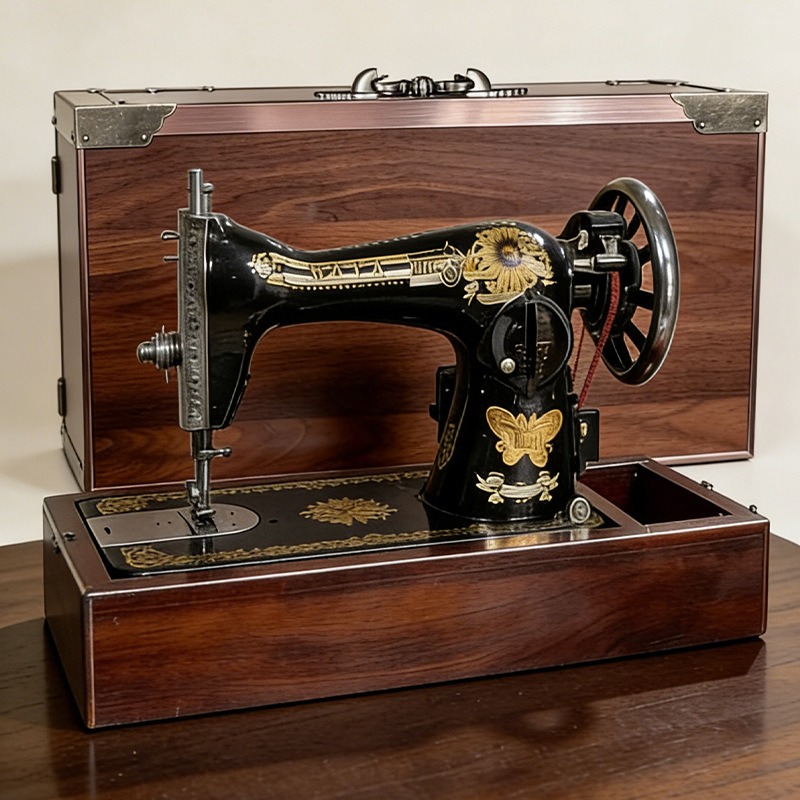 Collectible Vintage Tools - Antique Treadle Sewing Machine with Vintage