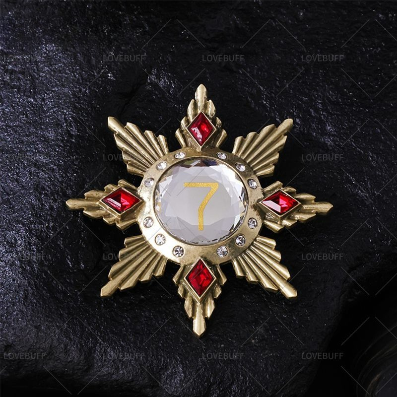 Golden Star Shaped Number 7 Br - Vintage Collectible Clothing recension och pris