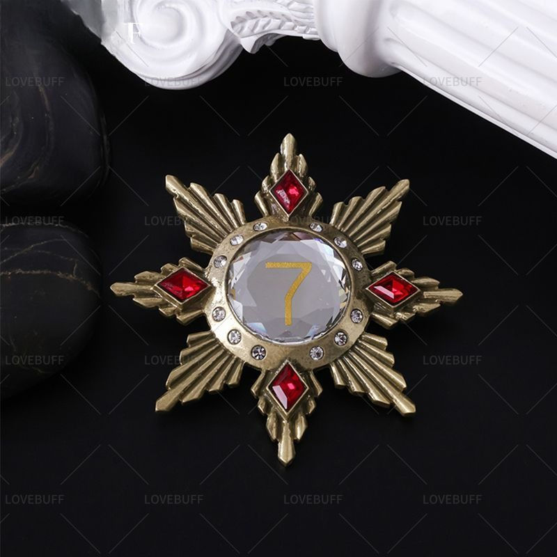 Golden Star Shaped Number 7 Br - Vintage Collectible Clothing recension och pris