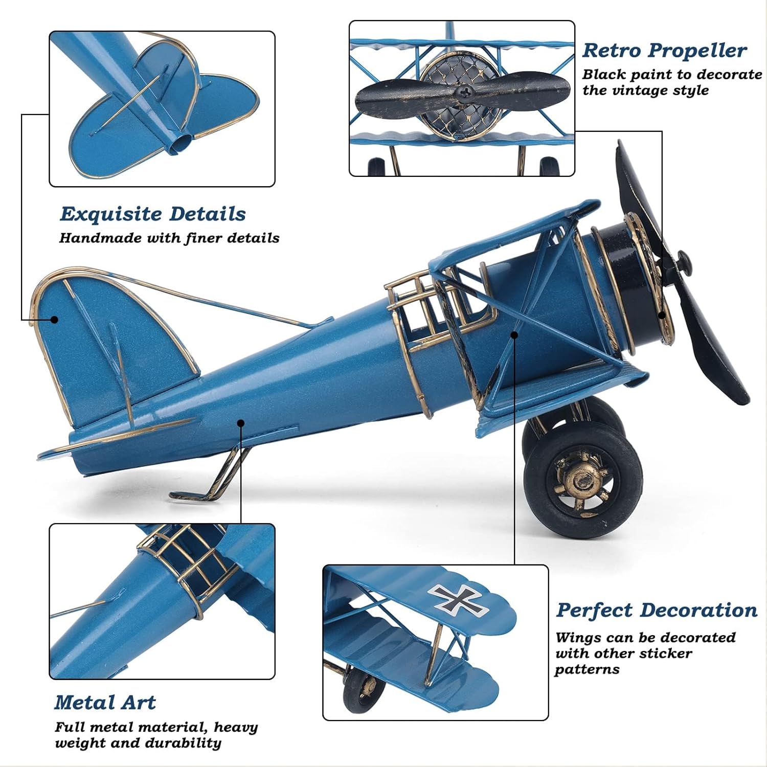 Vintage Metal Airplane Model R - Vintage Collectible Ornaments recension och pris