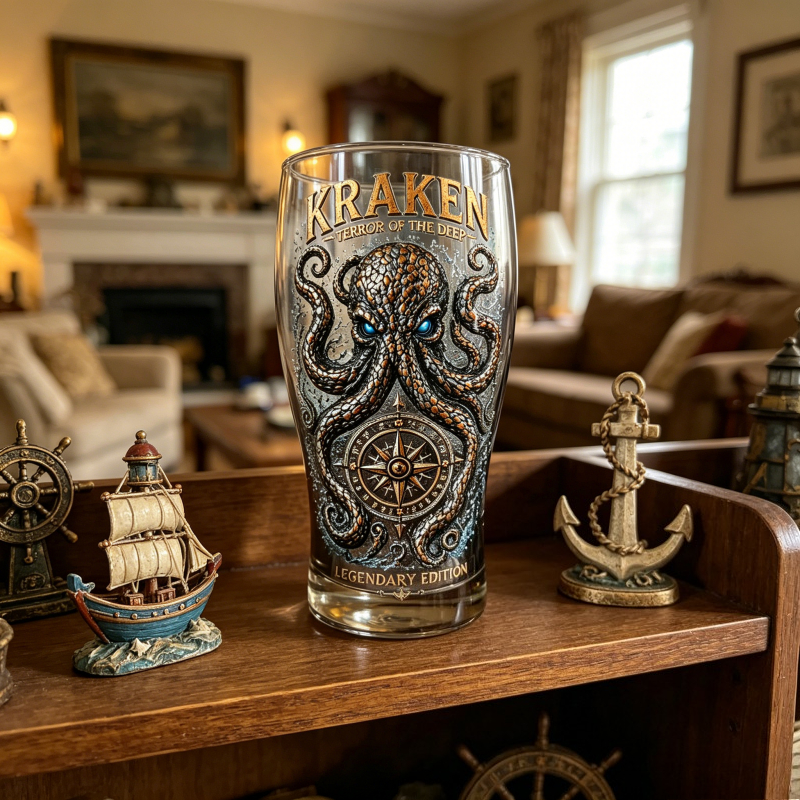 Retro Kraken Octopus Compass G - Vintage Collectible Glassware recension och pris