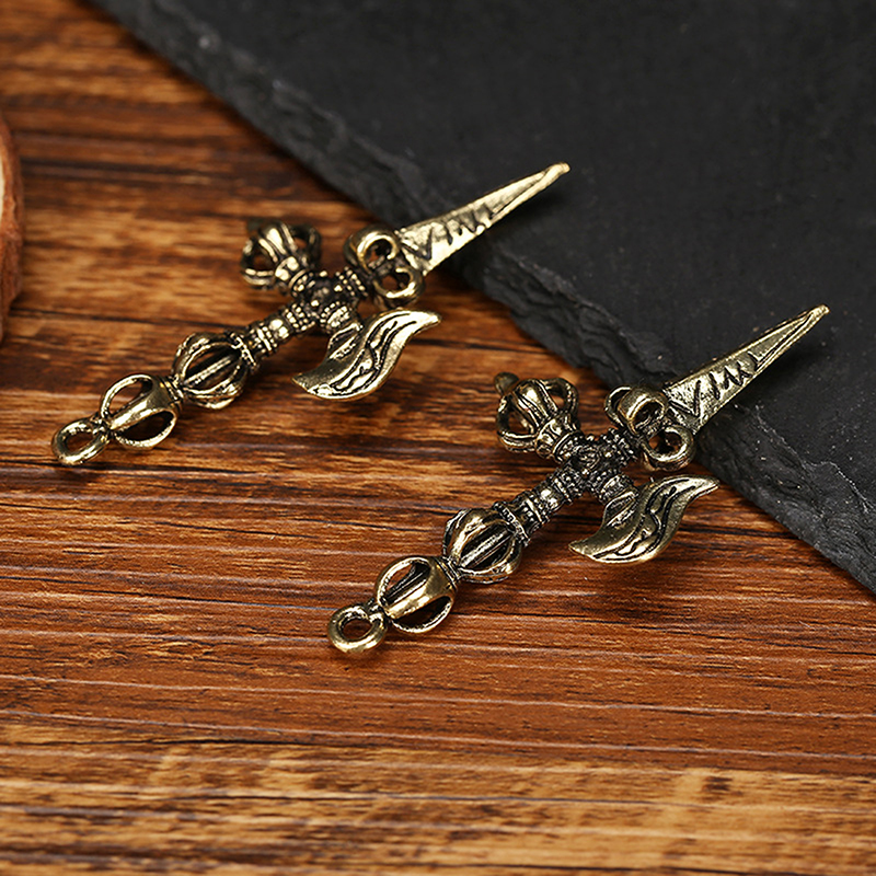 C 1pc Vintage Brass Vajra Pest - Vintage Collectible Ornaments recension och pris