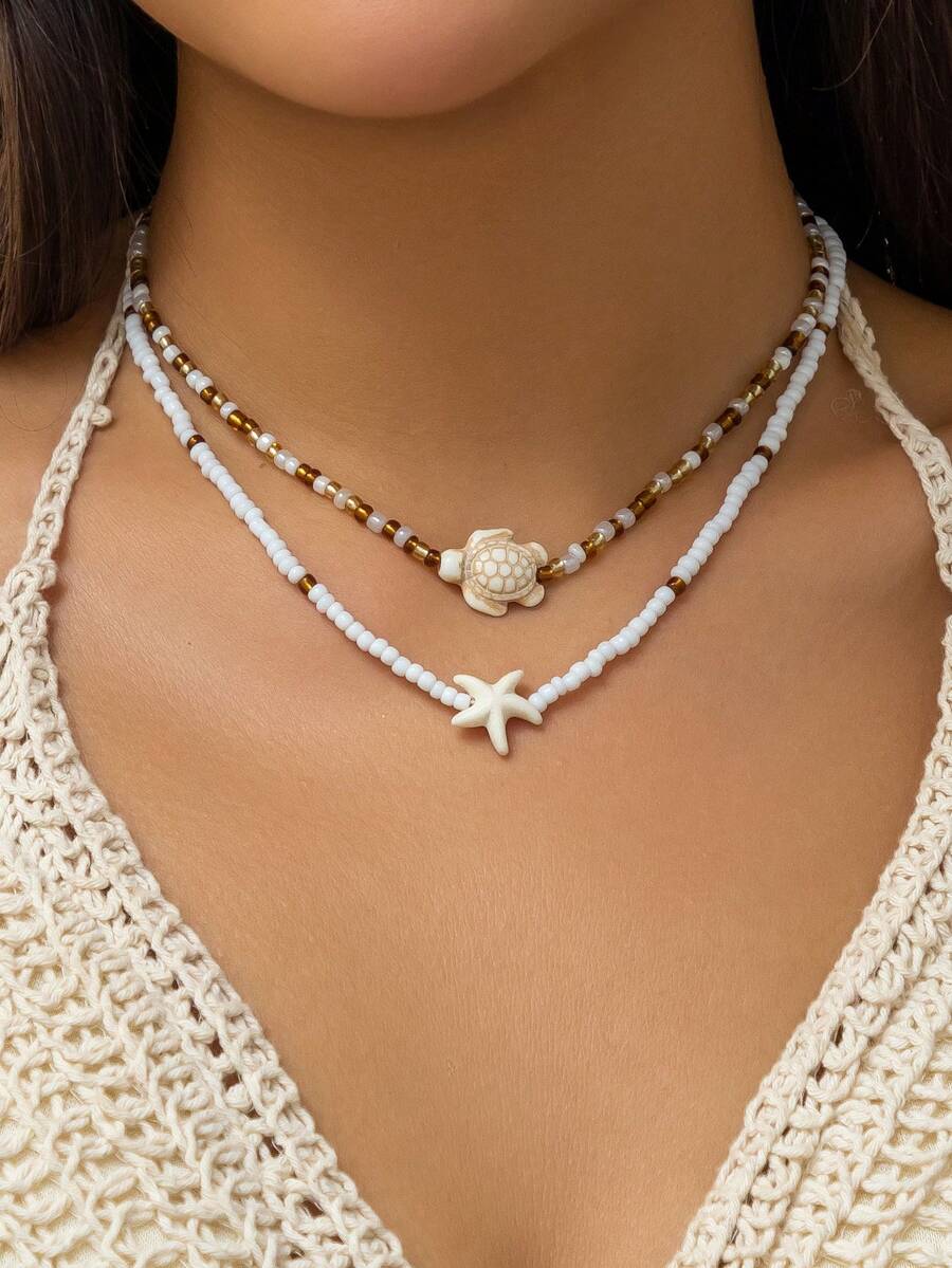 2pcs Vintage Bohemian Style St - Vintage Necklace recension och pris