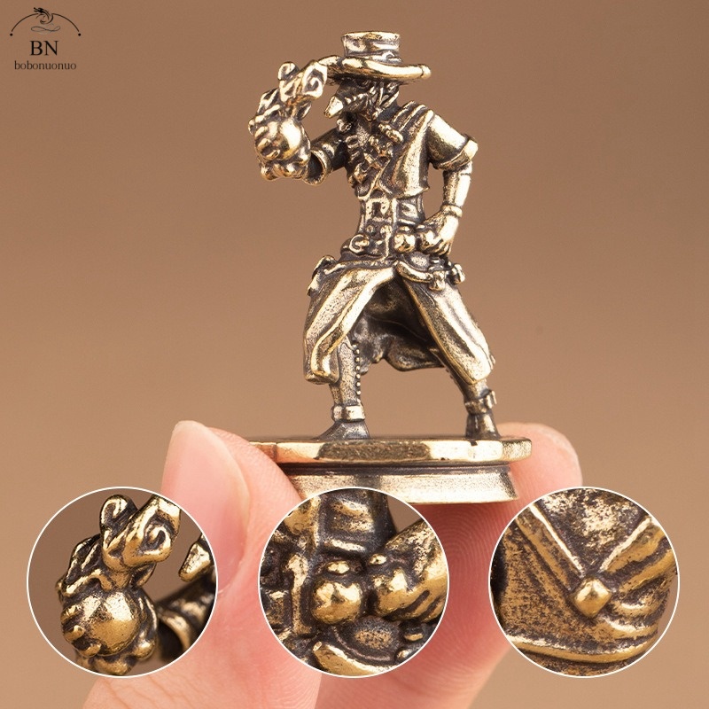 solid Brass Dance Cowboy Figur - Vintage Collectible Ornaments recension och pris