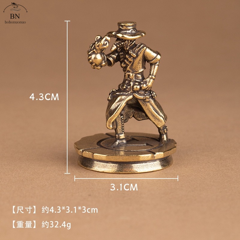 solid Brass Dance Cowboy Figur - Vintage Collectible Ornaments recension och pris