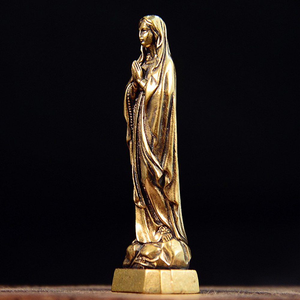 Brass Virgin Mary Figurines Po - Vintage Collectible Ornaments recension och pris