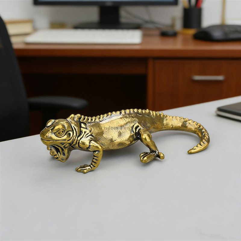 1pc Vintage Brass Lizard Deskt - Vintage Collectible Ornaments recension och pris