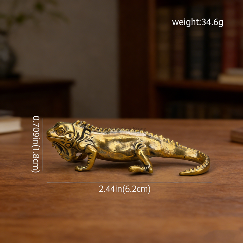 1pc Vintage Brass Lizard Deskt - Vintage Collectible Ornaments recension och pris