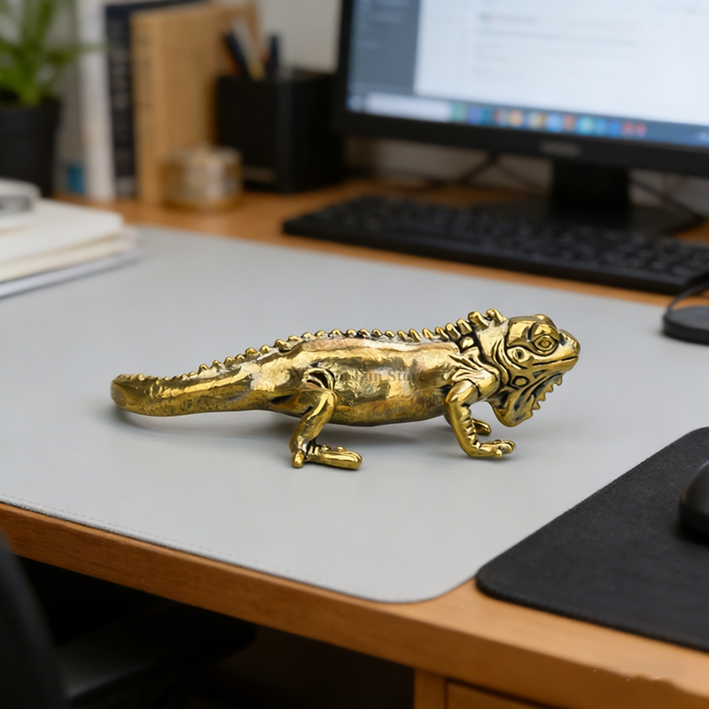 1pc Vintage Brass Lizard Deskt - Vintage Collectible Ornaments recension och pris