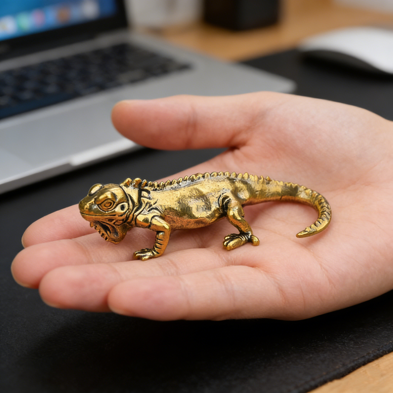 1pc Vintage Brass Lizard Deskt - Vintage Collectible Ornaments recension och pris