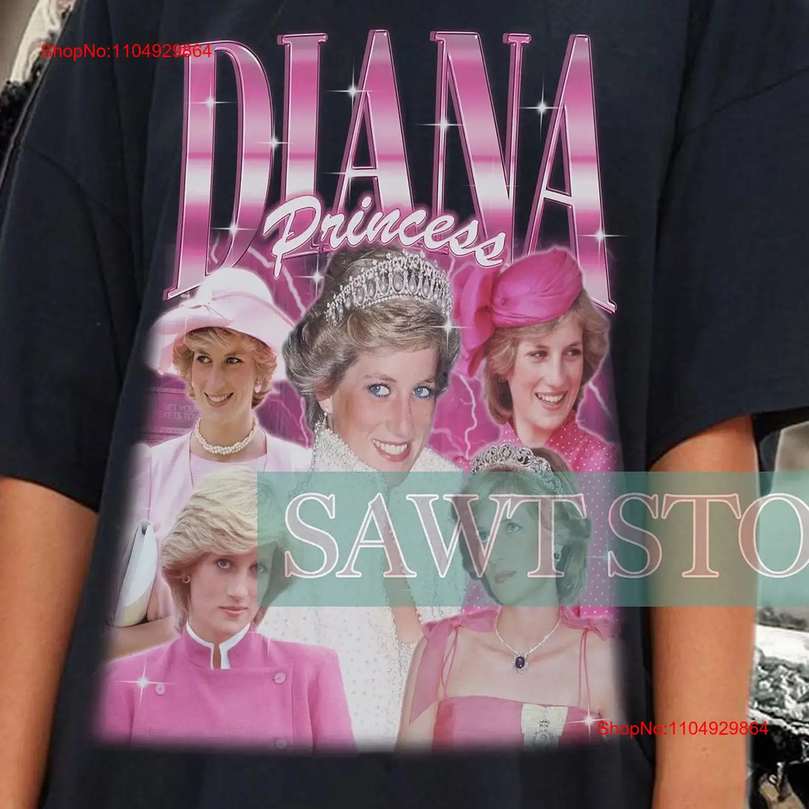 PRINCESS DIANA Retro T Shirt F - Vintage Collectible Figures recension och pris