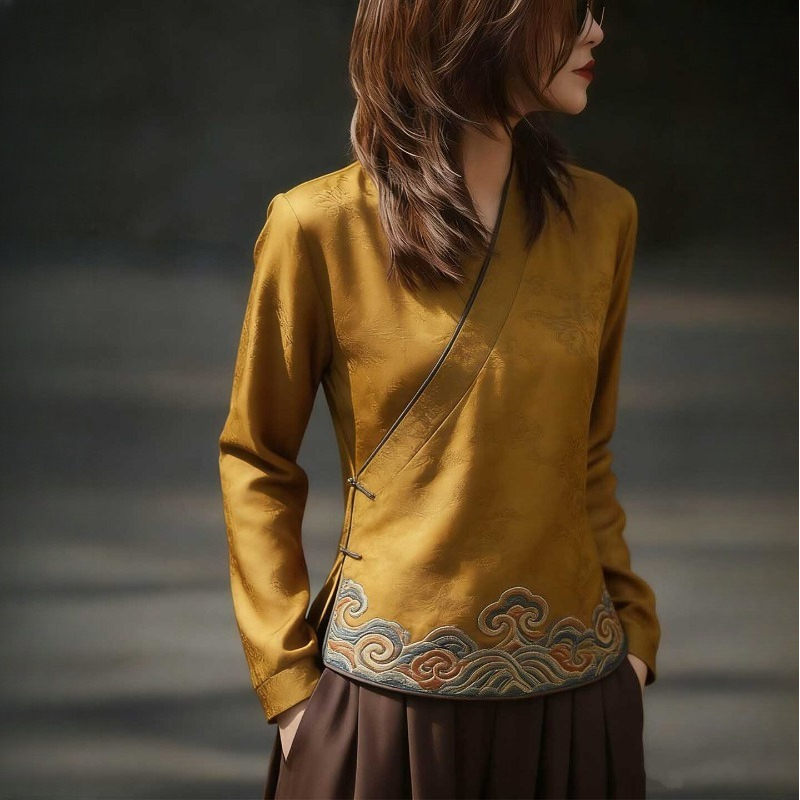 Chinese Style Women's Blouses  - Vintage Collectible Buttons recension och pris