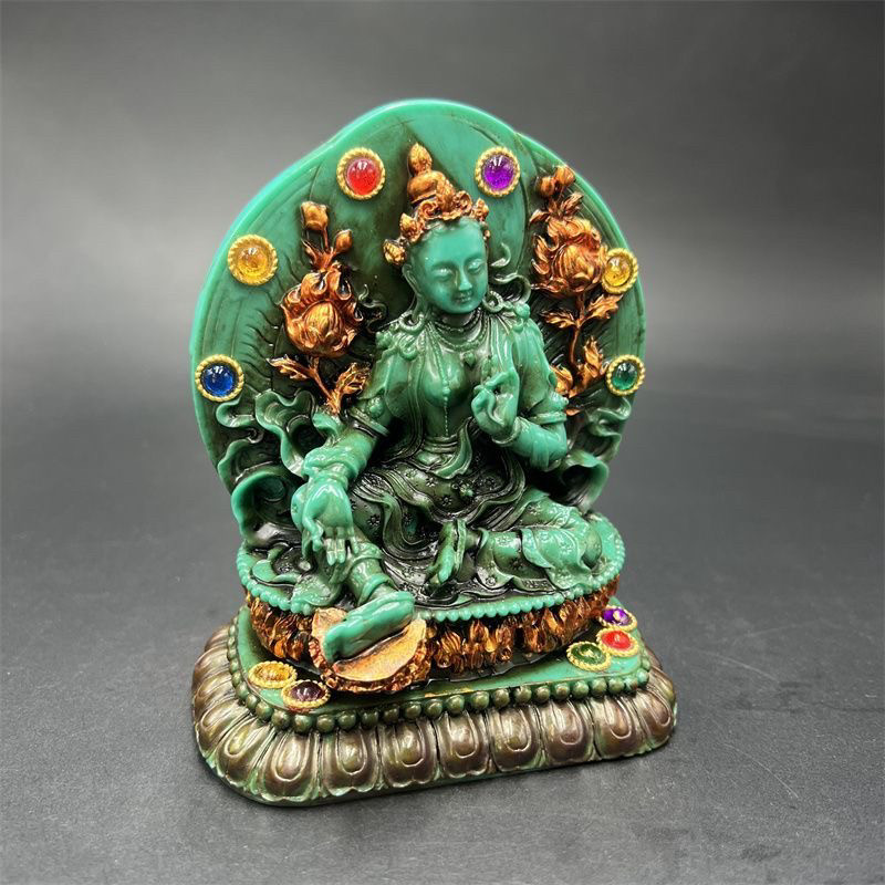 Tibetan Vintage Green Tara Sta - Vintage Collectible Ornaments recension och pris