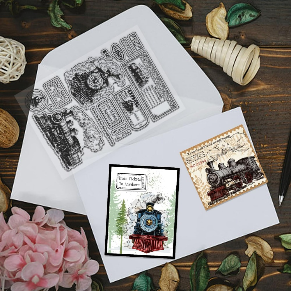 Vintage Train Tickets Clear St - Vintage Collectible Stamps recension och pris