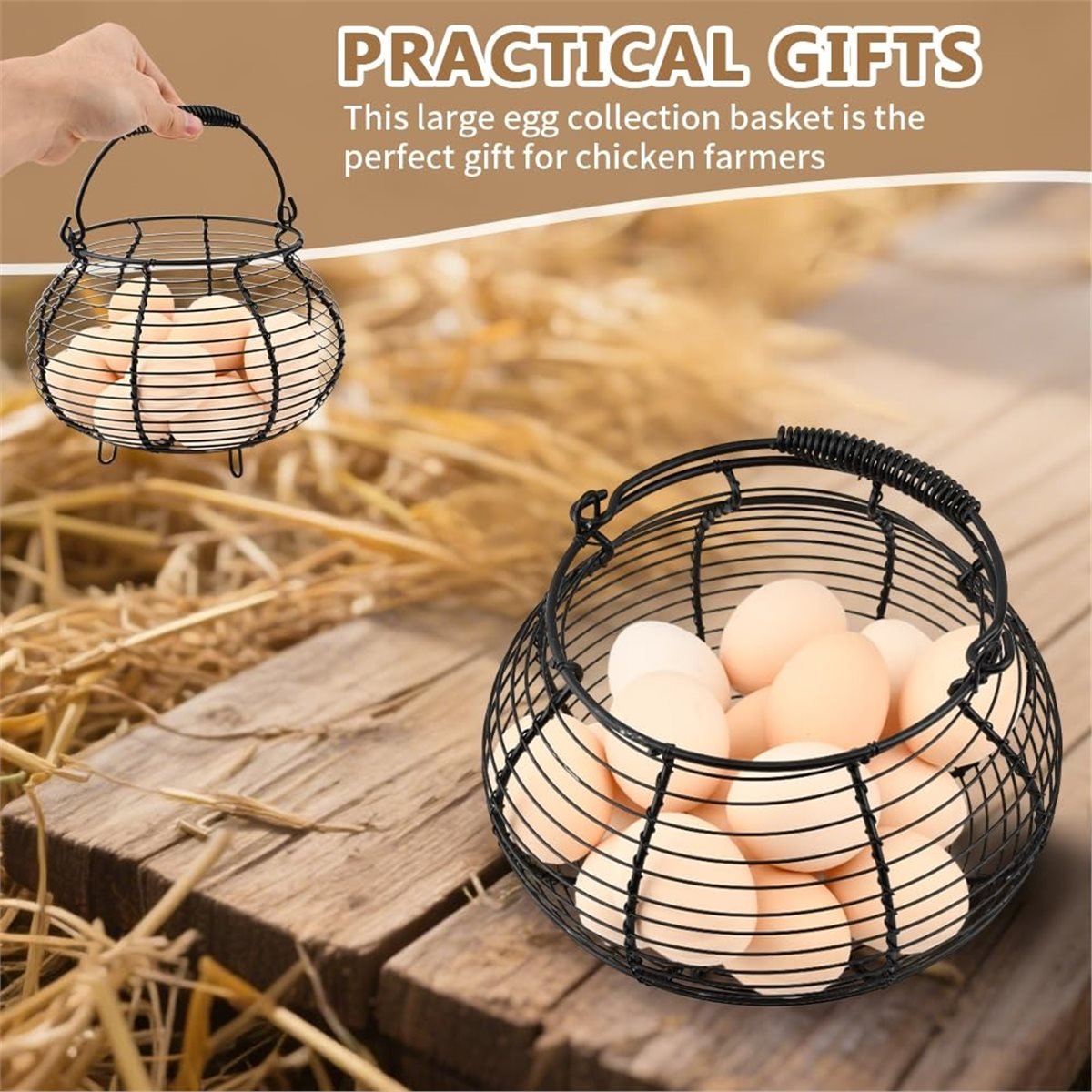 AB09 Chicken Wire Egg Basket f - Collectible Vintage Tools recension och pris