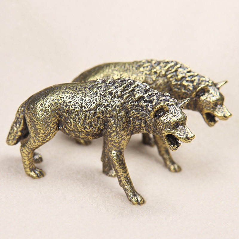 Solid Brass Hyena Figurine Min - Vintage Collectible Ornaments recension och pris