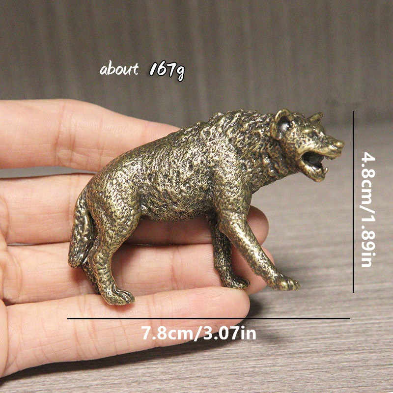 Solid Brass Hyena Figurine Min - Vintage Collectible Ornaments recension och pris