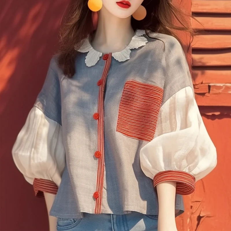 Chiffon Vintage Women's Shirt  - Vintage Collectible Buttons recension och pris