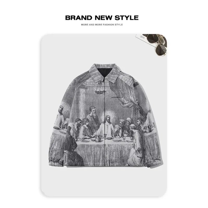 Autumn Men Jacket Oversized Pa - Vintage Collectible Buttons recension och pris