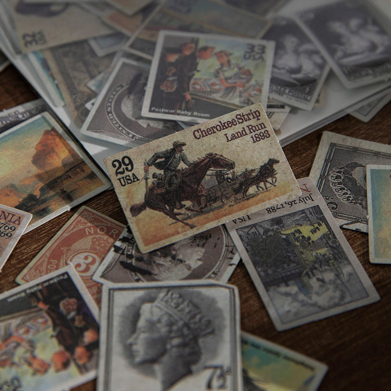 40Pcs Vintage Number Label Sti - Vintage Collectible Stamps recension och pris